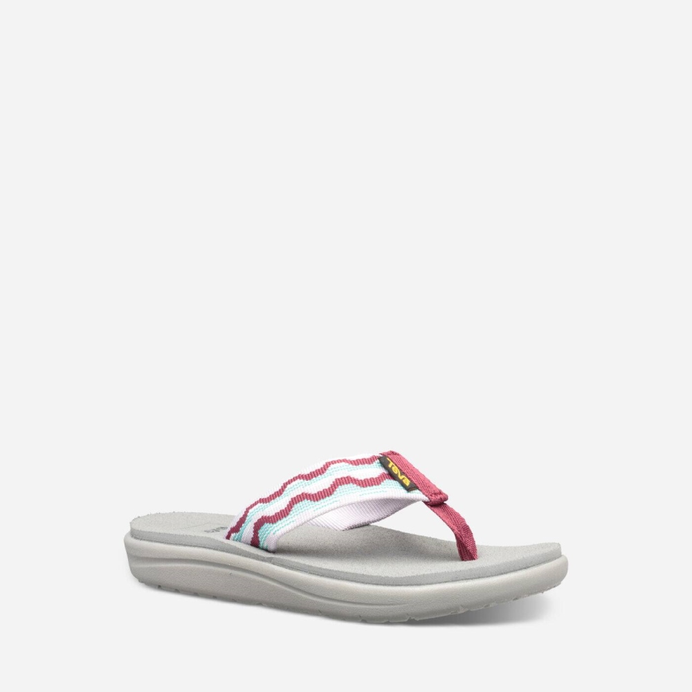 Teva Voya - Kids' Teva Flip Flops - Grey / Rose | India (OTBV04196)